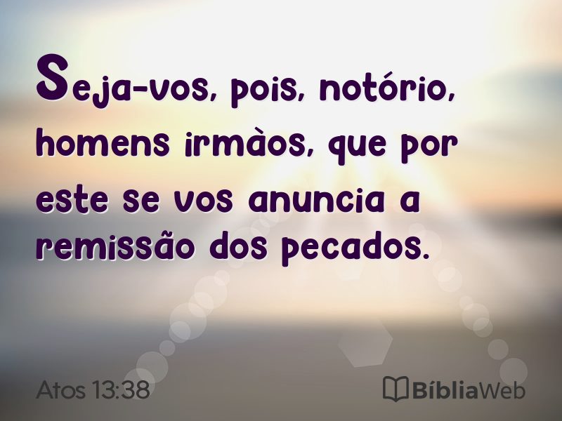 Atos 13:38 em imagem para compartilhar