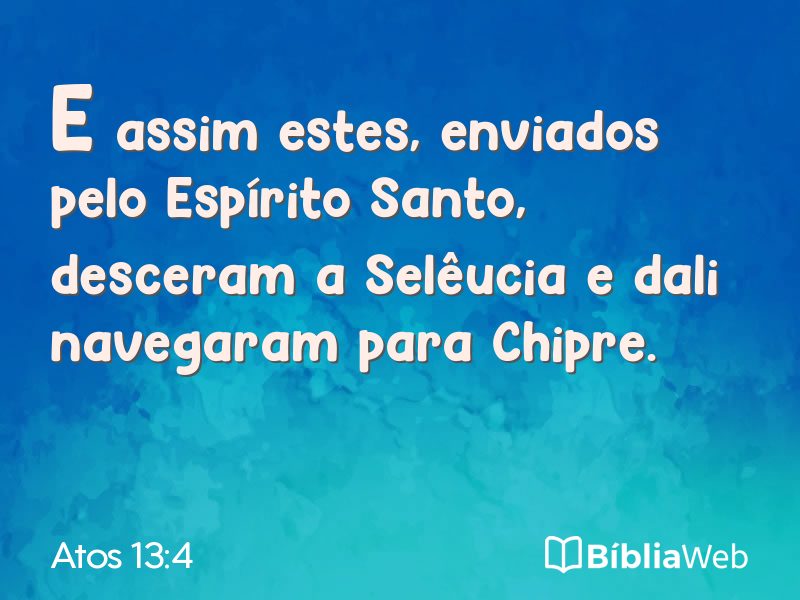 Atos 13:4 em imagem para compartilhar