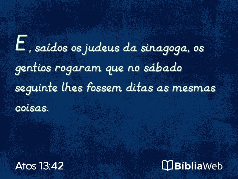 Atos 13:42 em imagem para compartilhar