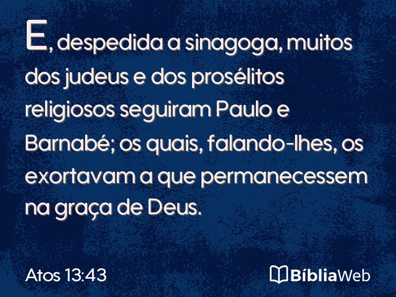 Atos 13:43 em imagem para compartilhar