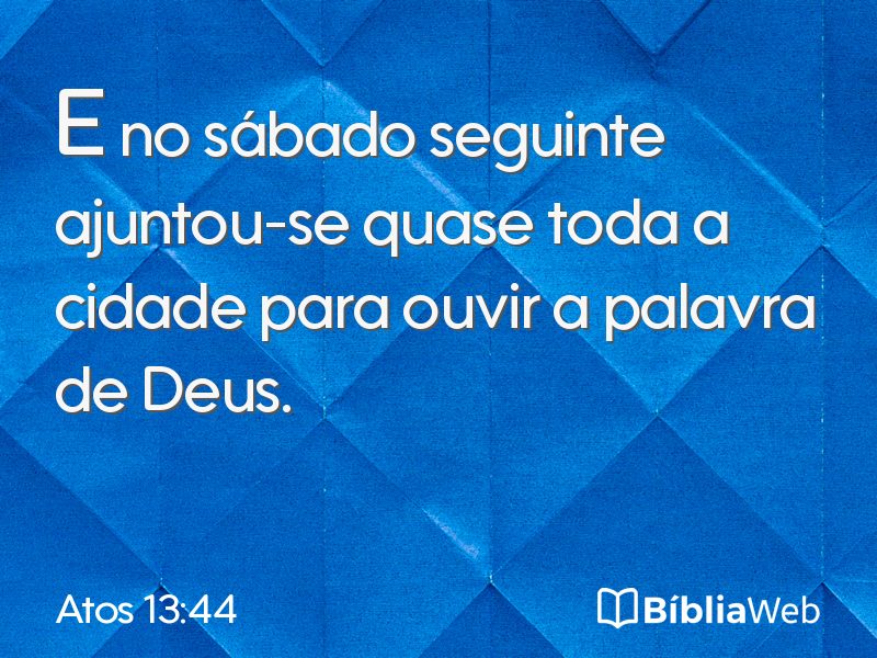 Atos 13:44 em imagem para compartilhar