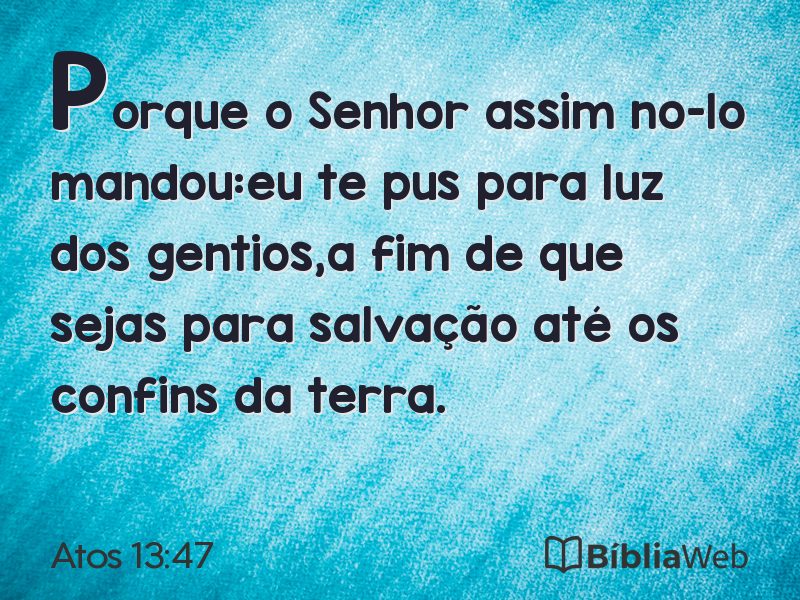 Atos 13:47 em imagem para compartilhar