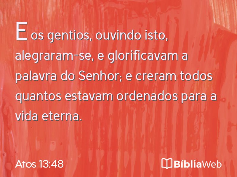 Atos 13:48 em imagem para compartilhar