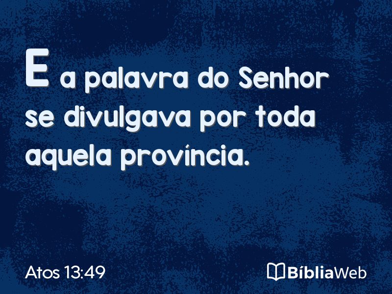 Atos 13:49 em imagem para compartilhar