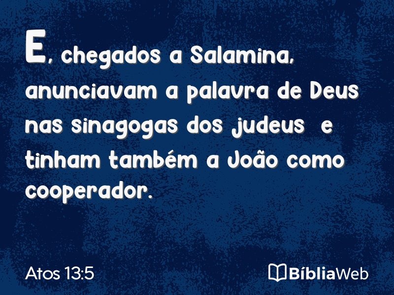 Atos 13:5 em imagem para compartilhar