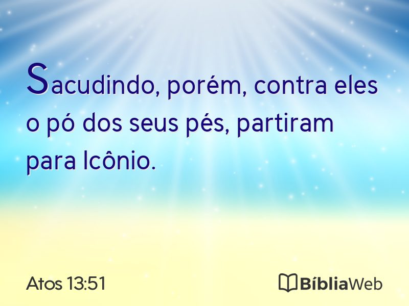 Atos 13:51 em imagem para compartilhar