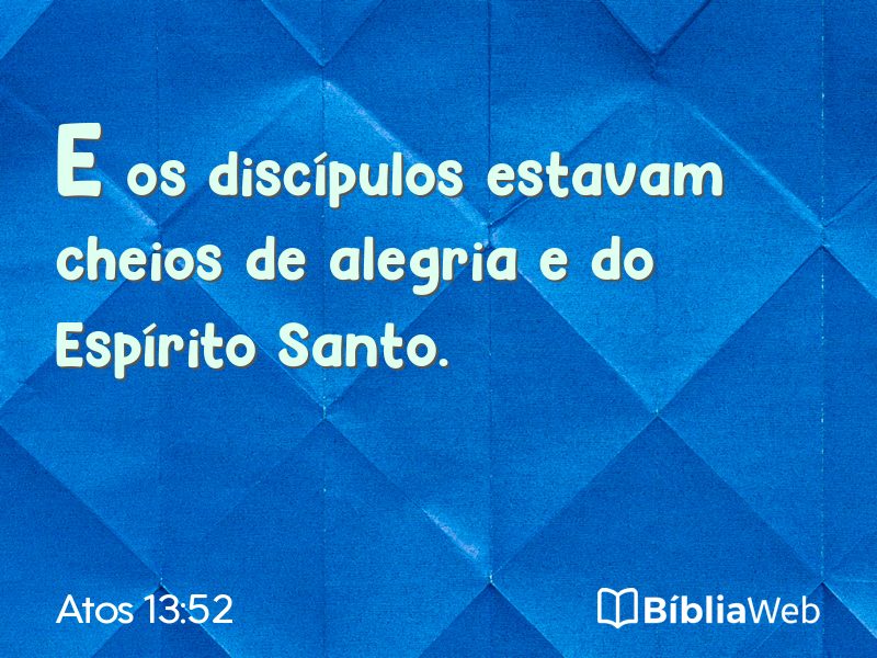 Atos 13:52 em imagem para compartilhar