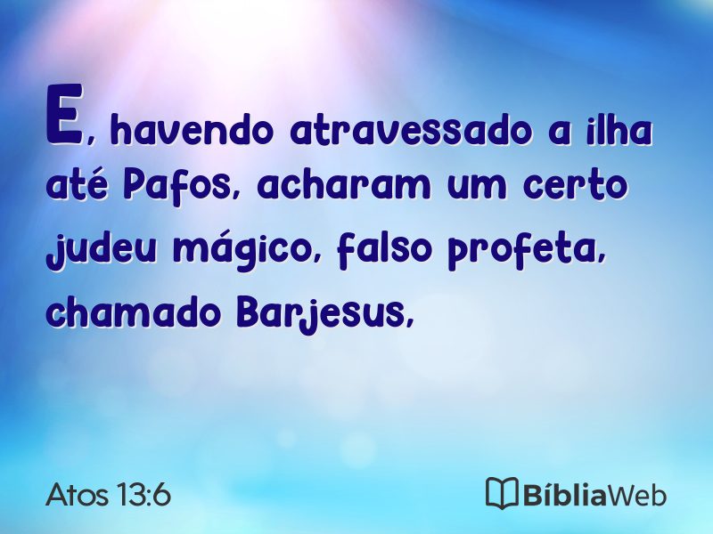 Atos 13:6 em imagem para compartilhar