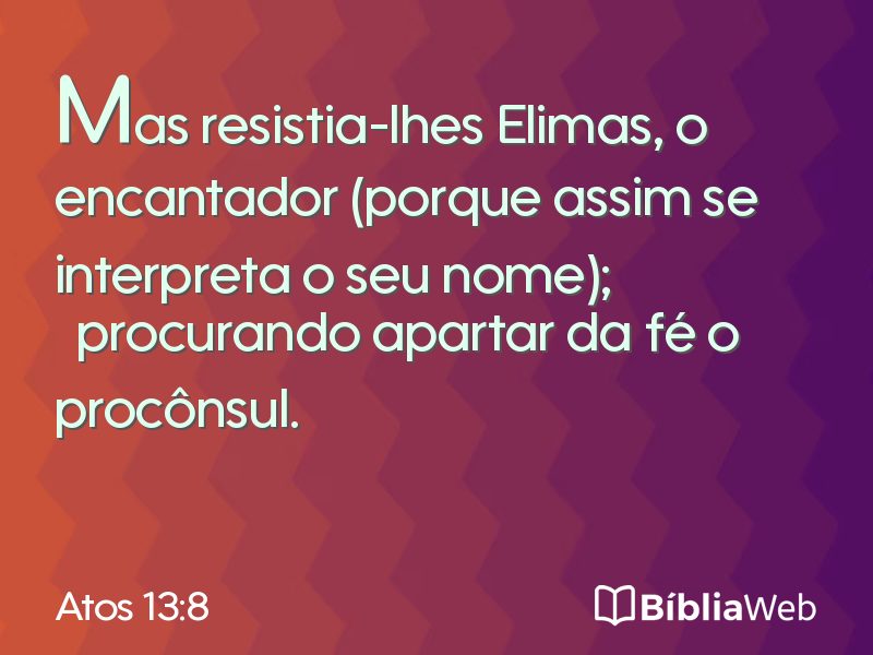 Atos 13:8 em imagem para compartilhar