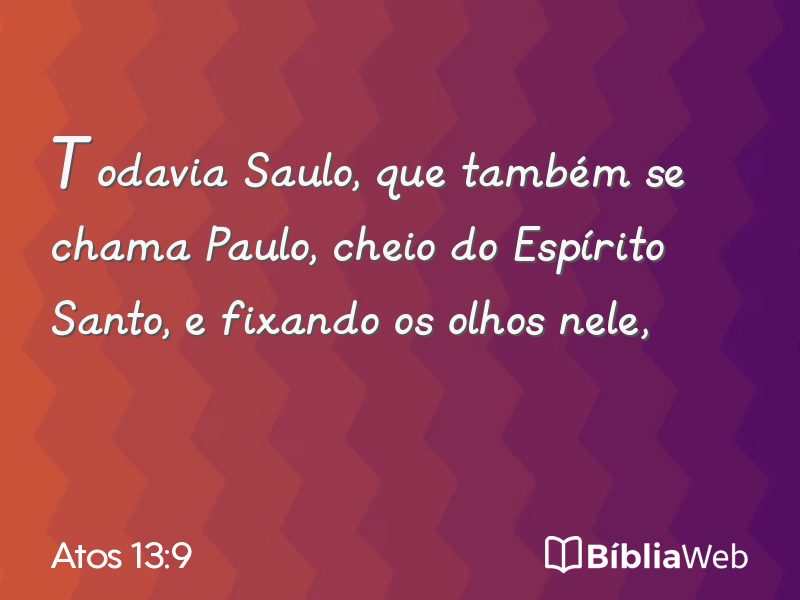 Atos 13:9 em imagem para compartilhar