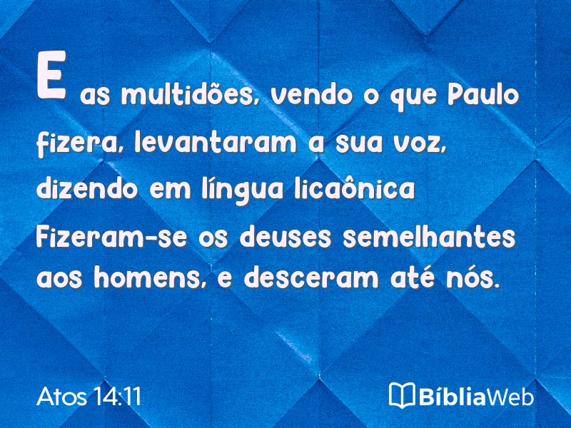 Atos 14:11 em imagem para compartilhar