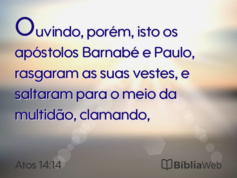 Atos 14:14 em imagem para compartilhar