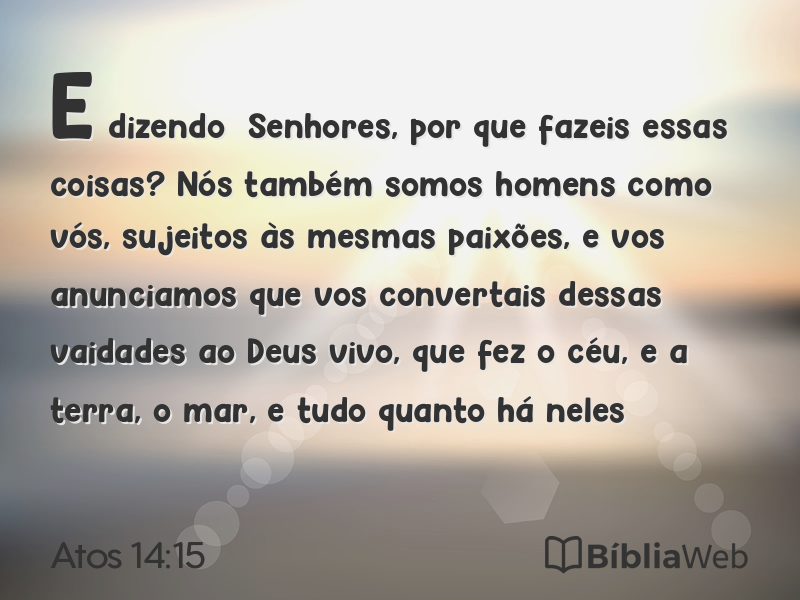 Atos 14:15 em imagem para compartilhar