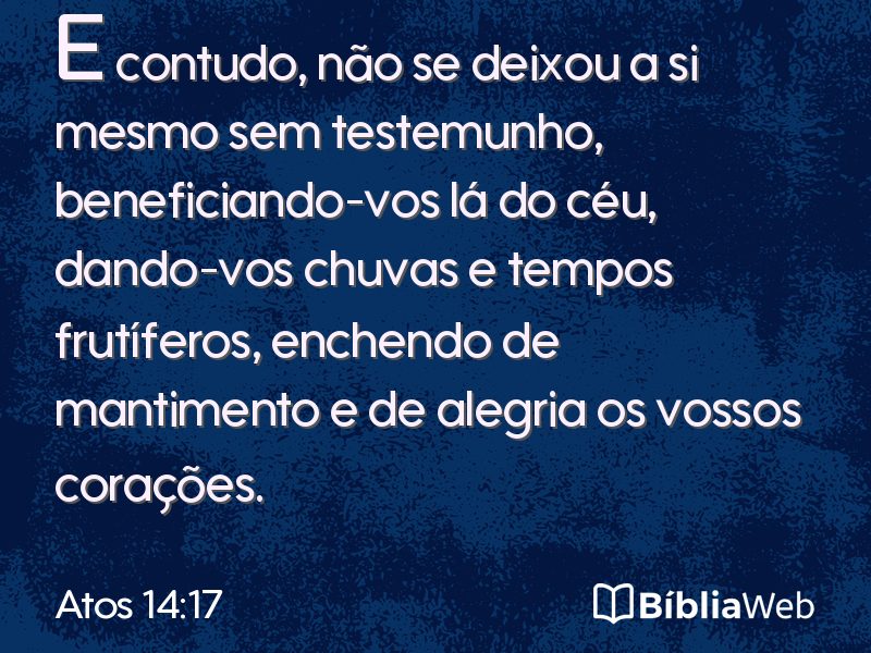 Atos 14:17 em imagem para compartilhar