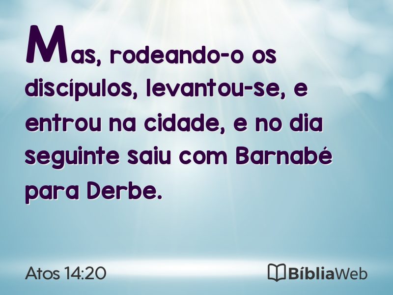 Atos 14:20 em imagem para compartilhar