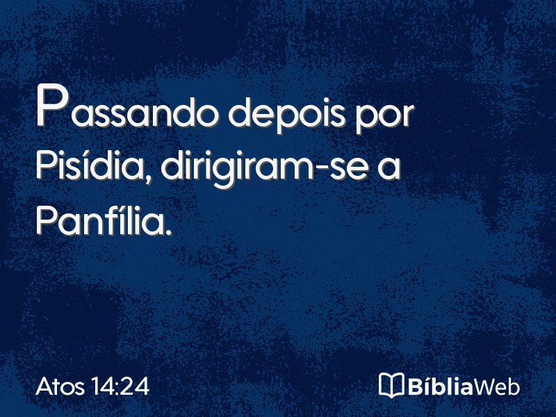 Atos 14:24 em imagem para compartilhar