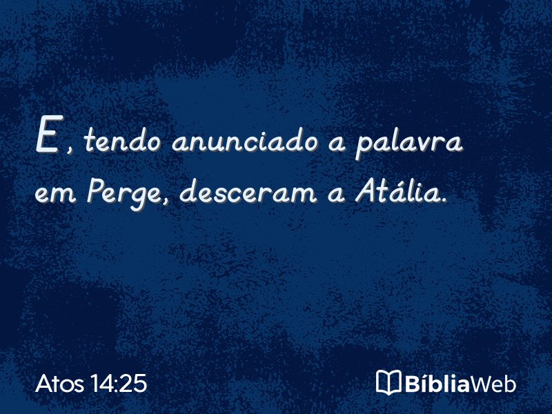 Atos 14:25 em imagem para compartilhar