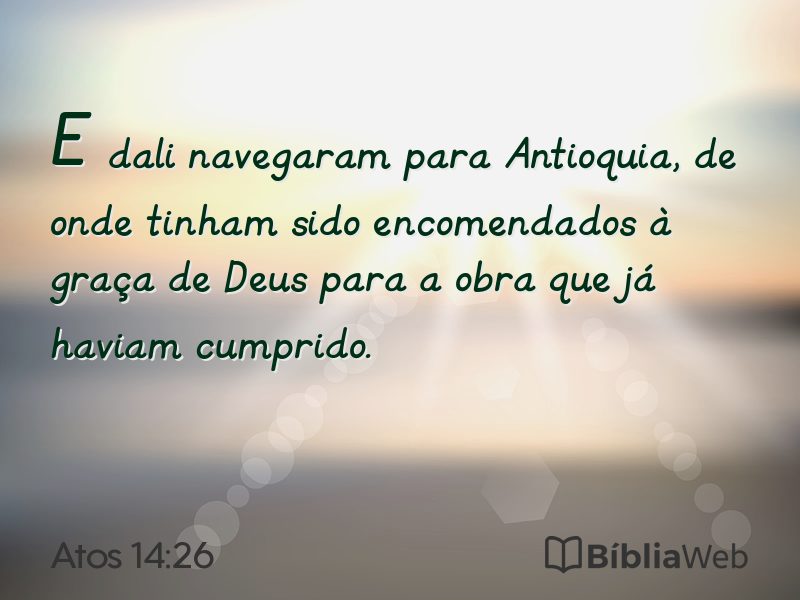 Atos 14:26 em imagem para compartilhar