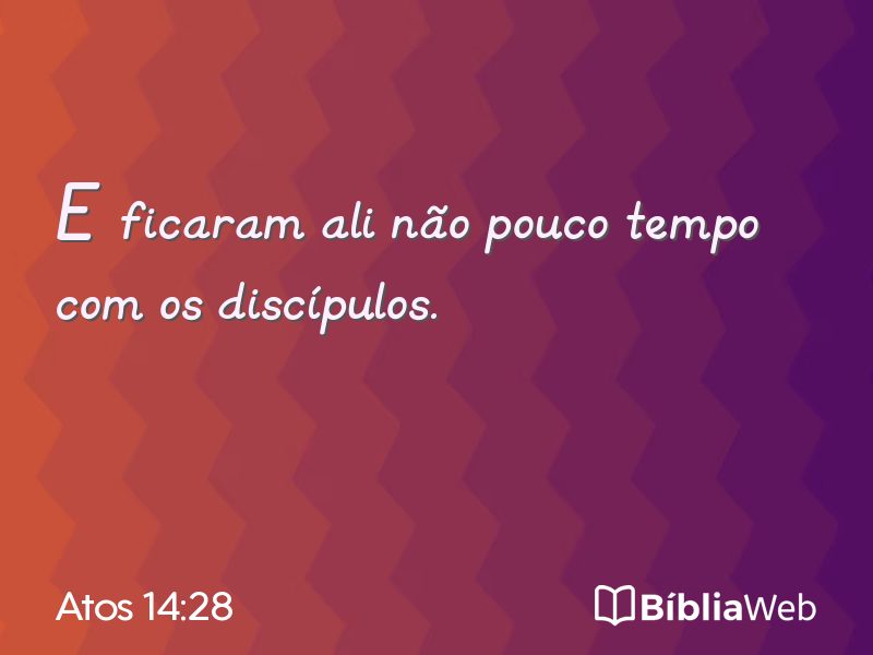 Atos 14:28 em imagem para compartilhar