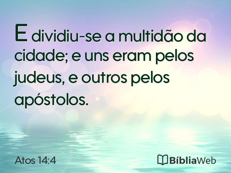 Atos 14:4 em imagem para compartilhar
