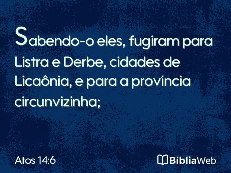 Atos 14:6 em imagem para compartilhar