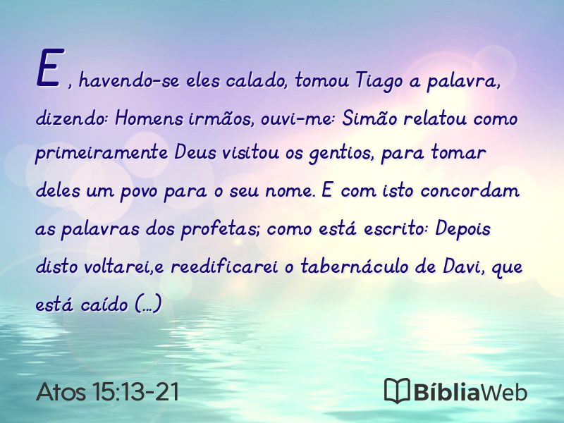 Atos 15:13-21 em imagem para compartilhar