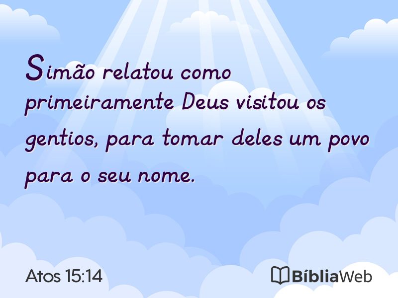 Atos 15:14 em imagem para compartilhar