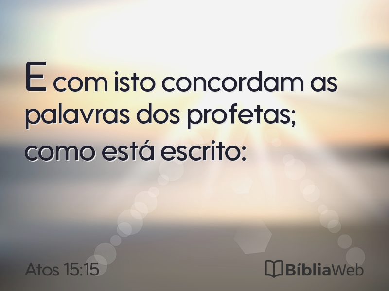 Atos 15:15 em imagem para compartilhar