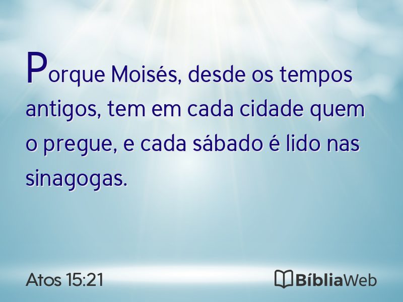 Atos 15:21 em imagem para compartilhar
