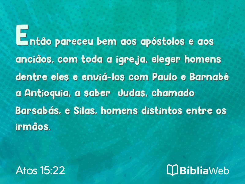 Atos 15:22 em imagem para compartilhar