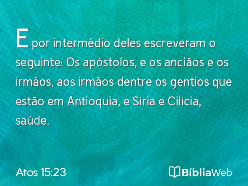 Atos 15:23 em imagem para compartilhar