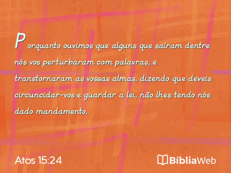 Atos 15:24 em imagem para compartilhar