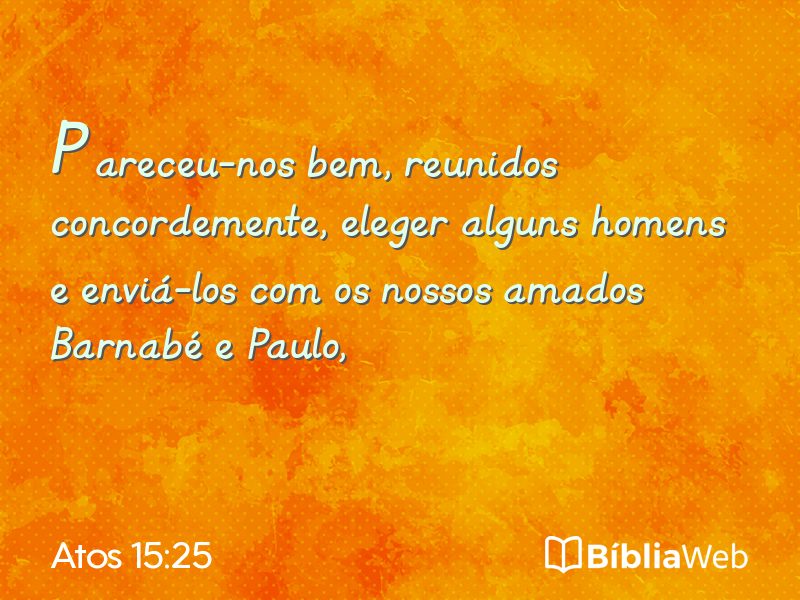 Atos 15:25 em imagem para compartilhar