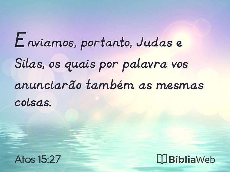 Atos 15:27 em imagem para compartilhar