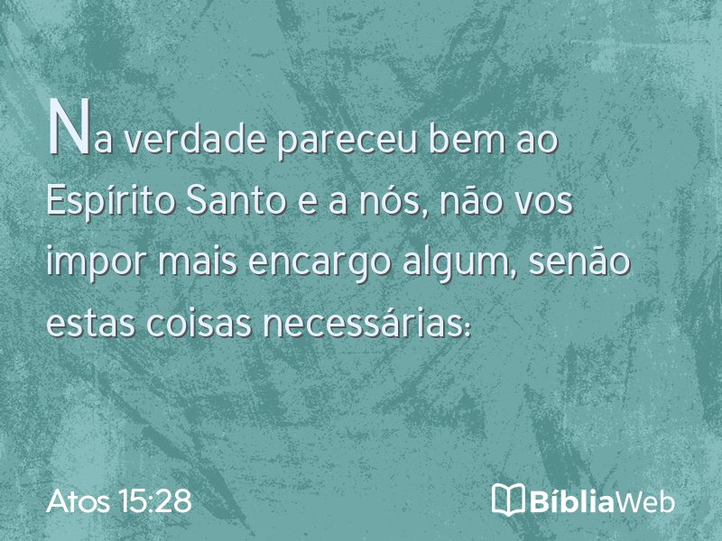 Atos 15:28 em imagem para compartilhar