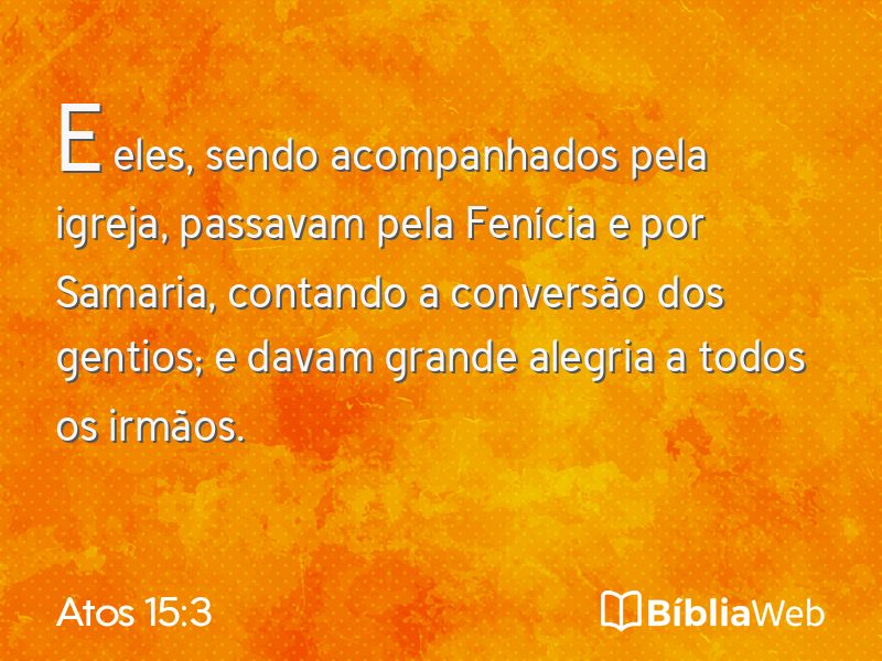 Atos 15:3 em imagem para compartilhar