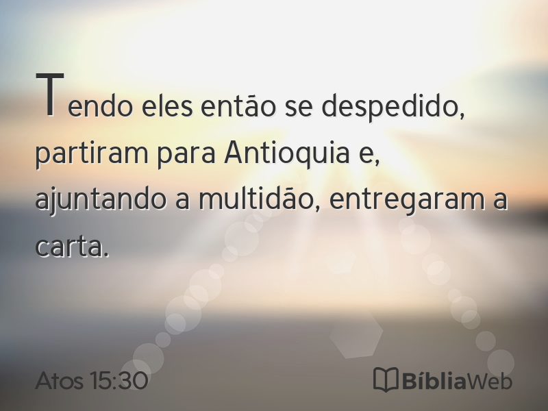 Atos 15:30 em imagem para compartilhar