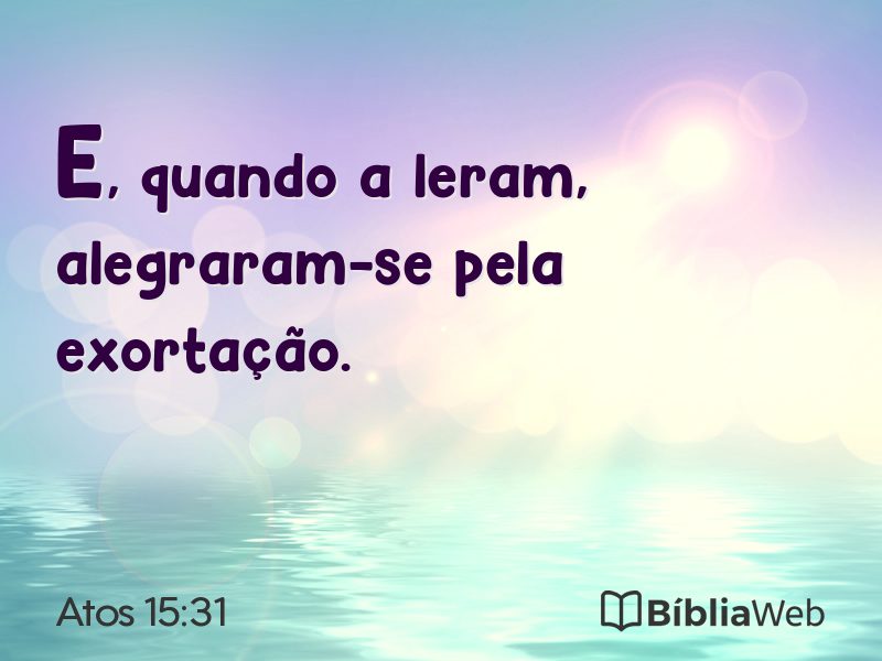 Atos 15:31 em imagem para compartilhar