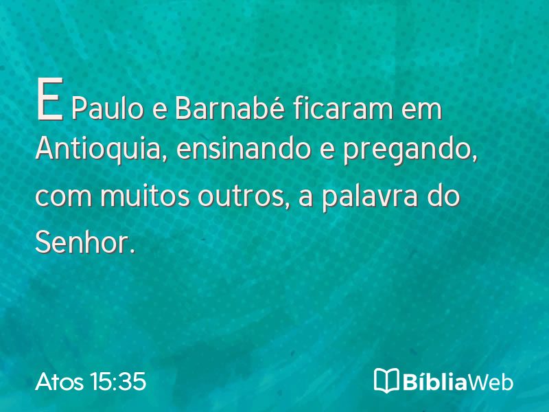 Atos 15:35 em imagem para compartilhar