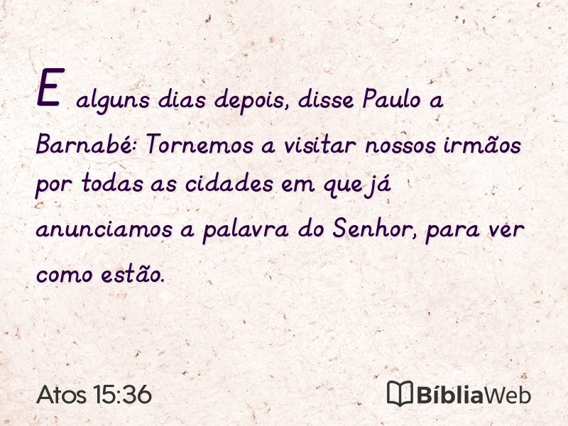 Atos 15:36 em imagem para compartilhar