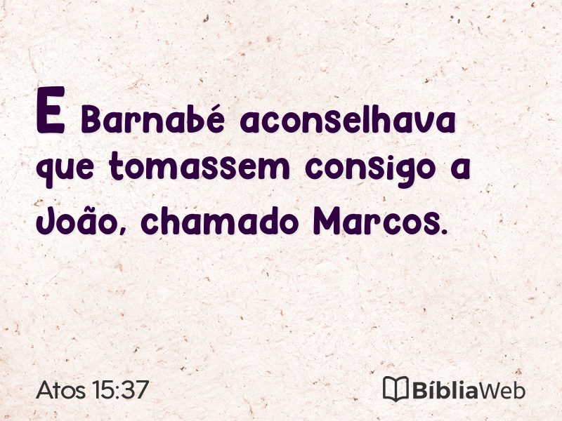 Atos 15:37 em imagem para compartilhar