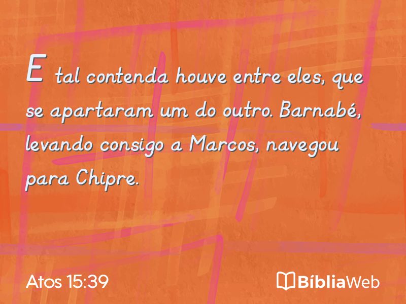 Atos 15:39 em imagem para compartilhar