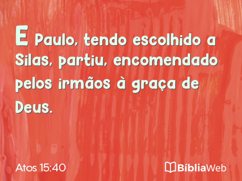 Atos 15:40 em imagem para compartilhar