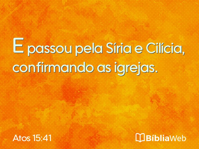 Atos 15:41 em imagem para compartilhar