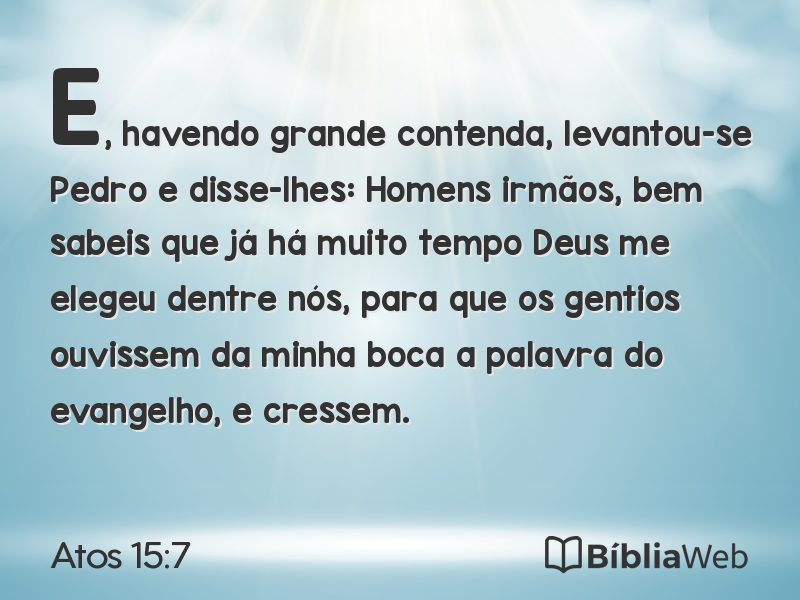 Atos 15:7 em imagem para compartilhar