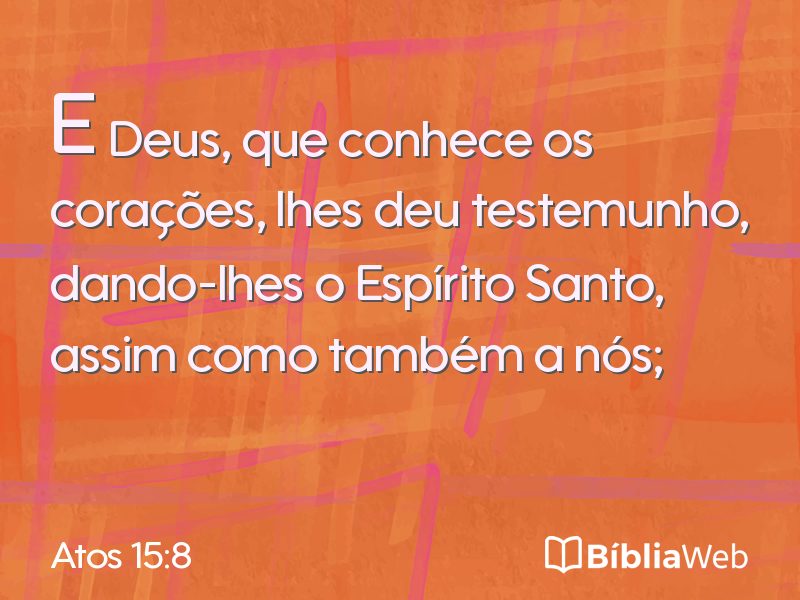 Atos 15:8 em imagem para compartilhar