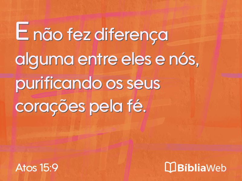 Atos 15:9 em imagem para compartilhar