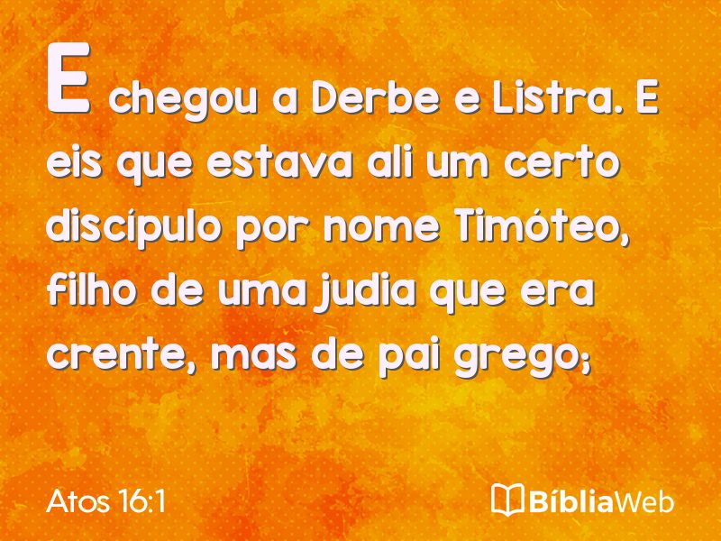 Atos 16:1 em imagem para compartilhar