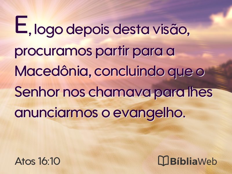 Atos 16:10 em imagem para compartilhar