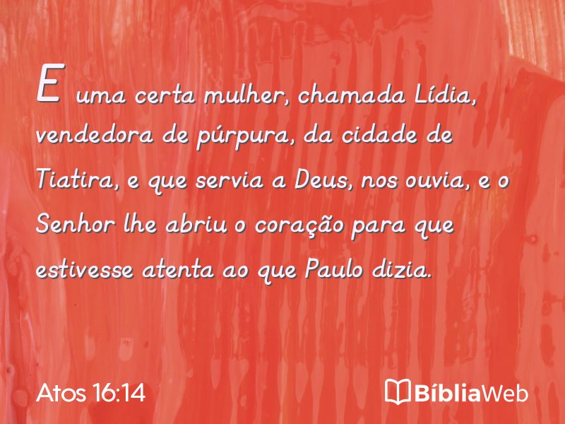 Atos 16:14 em imagem para compartilhar